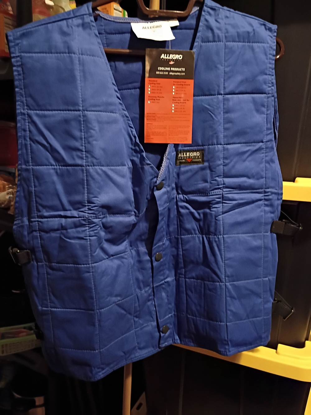 Men’s Blue Quilted Cooling Field Vest